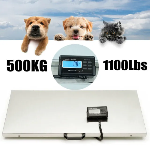 500KG Digital Livestock Vet Scale 1100lbs LCD Athlete Scale Large Pet Warehouse