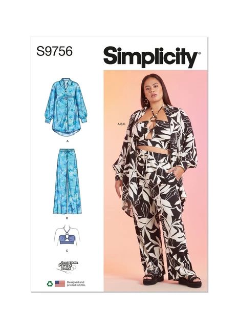 Patron De Couture Simplicity 9164 Vintage - Robe Demoiselle Motif Coupé - Taille 14