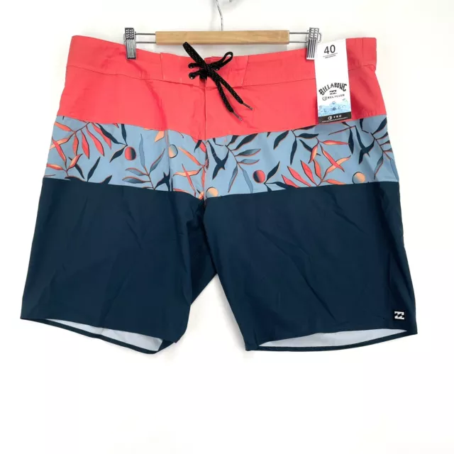 Billabong Mens Recycler Pro Tribong Board Shorts Size 40” New Red Blue