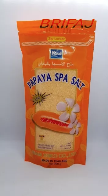Yoko Papaya Natural Spa Salt Moisturising Exfoliating Body Scrub 