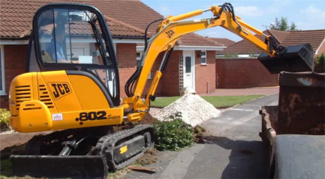 Jcb 802 Super  Mini Digger Complete Decal Set With Safty Warning