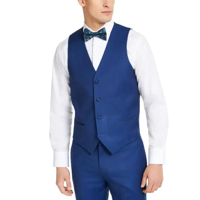 Alfani Mens Blue Formal Tuxedo Professional Suit Vest S BHFO 3000