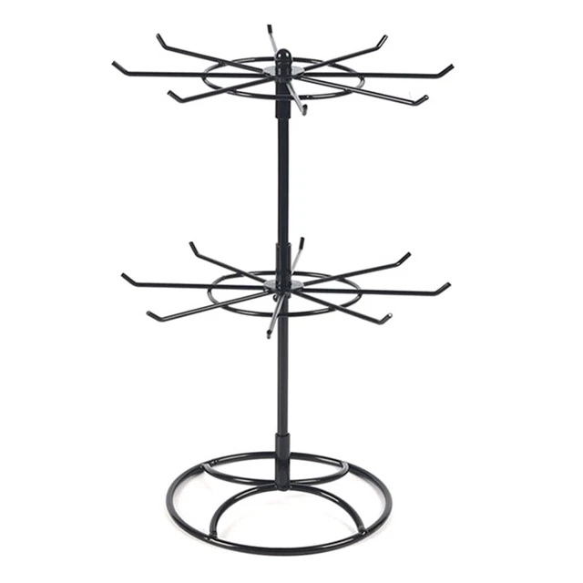 Soporte de collar giratorio de 2 pasos, árbol de joyería, soporte de pulsera, D6S5