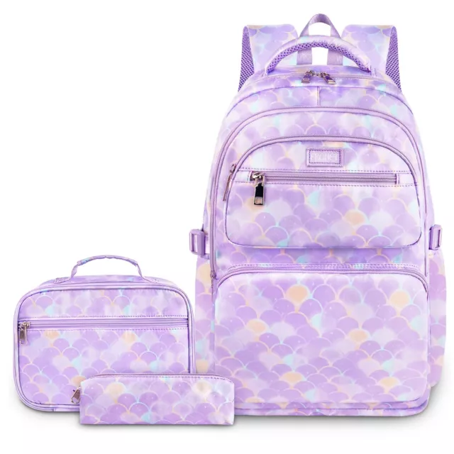 Cartable Fille Primaire Sac a Dos Fille Collège pour Enfant Ado Femme Scolair...