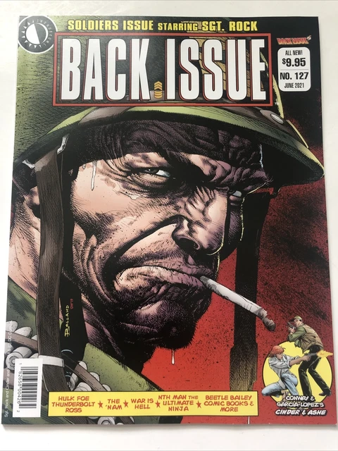 Back Issue mag #127-June 2021-Soldiers Issue-Sgt. Rock-Hulk-The 'Nam-War is Hell
