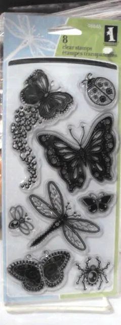 Inkadinkado Stamps** Gem Stone Insects **8 Insects Clear Stamps** Have Fun **