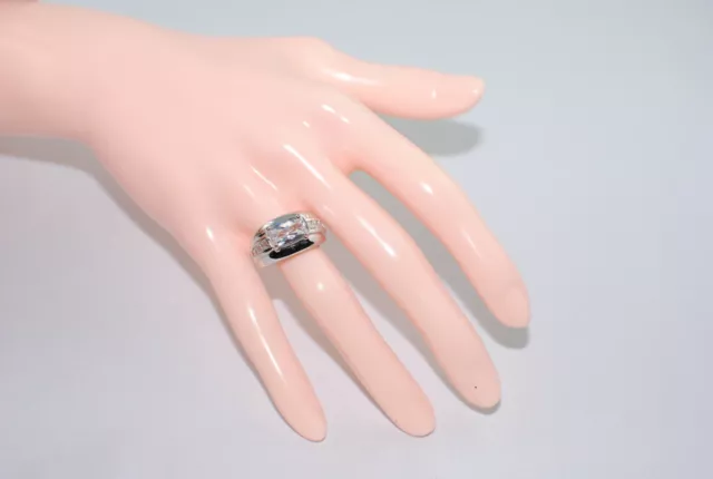 BAGUE FEMME ARGENT poin onn 925 avec zirconia taille 53