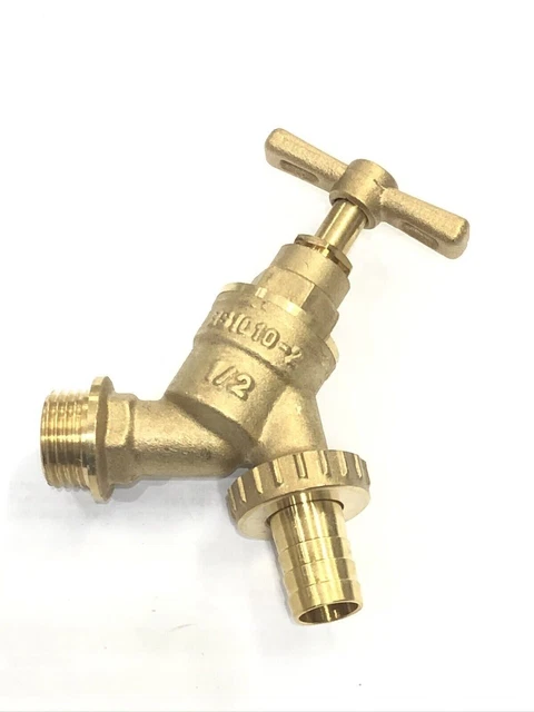 Outdoor Garden Bib Hose Union Bib Tap 1/2" - Brass
