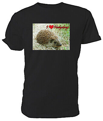 I Love Hedgehogs T shirt, WILDLIFE - Choice of size & colour!
