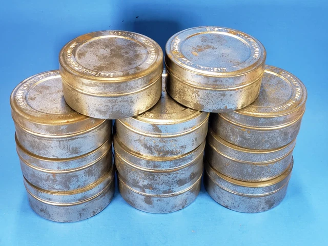 Vintage Eastman Kodak Company Tin Film Canisters 3 3/4" x 1 5/8" MT 11 Cans