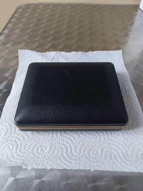 Coffret Vintage En Peau De Vache - Boîte à Cigares Ou à Bijoux Ancienne Fait Main