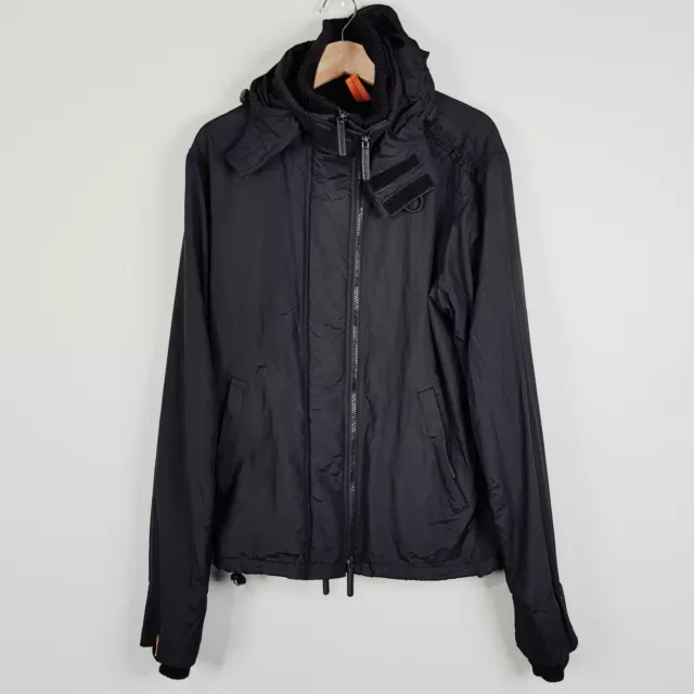 SUPERDRY Mens Size M Black The Windcheater Jacket