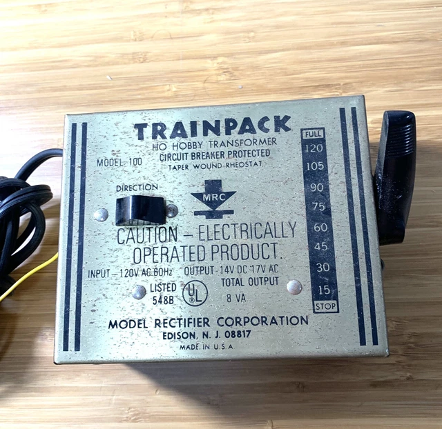 MRC HO GAUGE Model 100 Transformer Trainpack Power Pack Model Railroad
