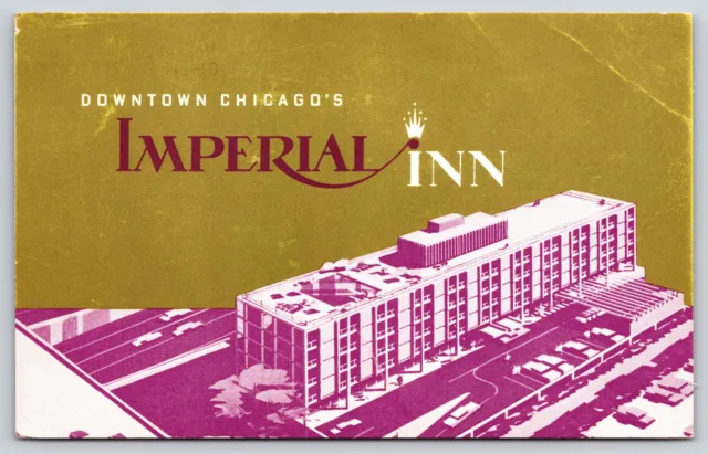 Chicago IL-Illinois, Imperial Inn, Downtown Chicago Congress Expressway Postcard 3