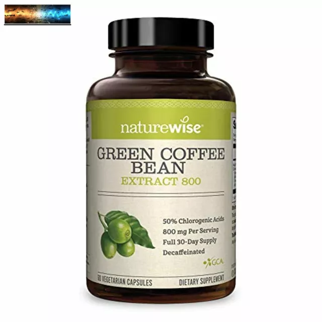 NatureWise Green Coffee Bean 800mg Max Potency Extract 50% Chlorogenic Acids | R