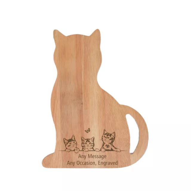 Personalised Cat Shaped Chopping Board, bread board, mothers day gifts, birthday