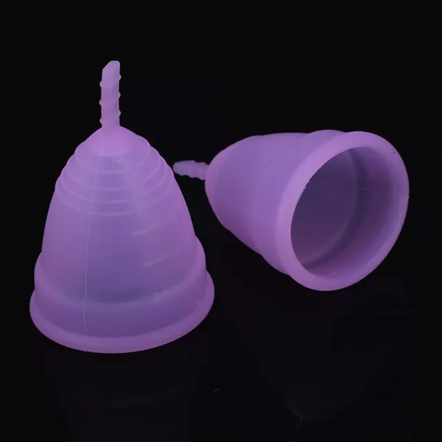 2PCS/Set Reusable Silicone Lady Women Menstrual Cup Feminine Hygiene Care Pr Hoi