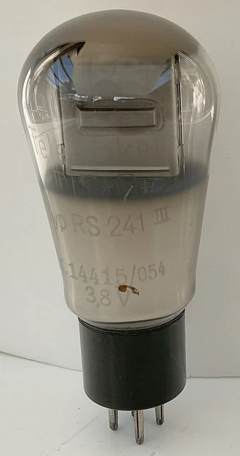 Lampe Double Triode Telefunken LS2 1934 Avec Support - Testée NOS