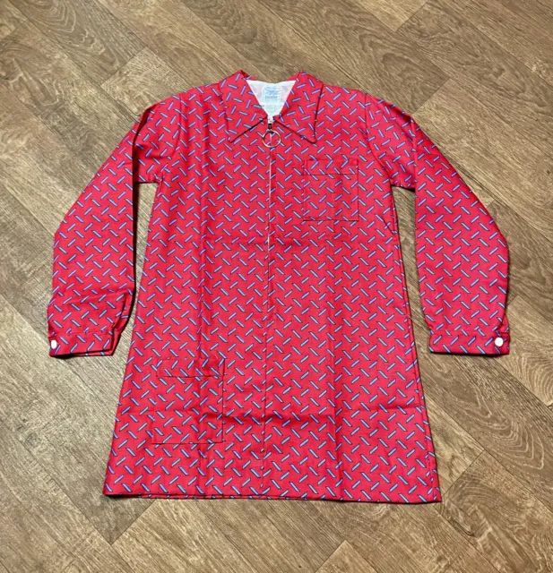 1960s/70s Vintage Childrens Deadstock Zipped Tunic Dress Red Age 6-8 Retro