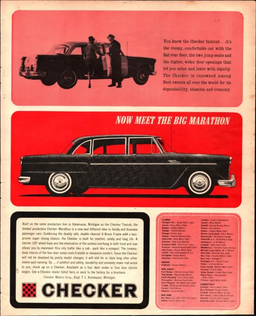 Checker Marathon car ad 1964 nostalgia b7