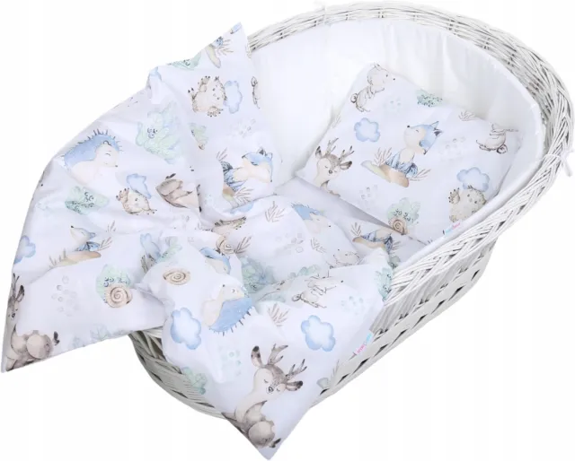 Baby 2pc Bedding Set fit Cradle/Moses basket/Pushchair 70x80 Wolf in the Forest