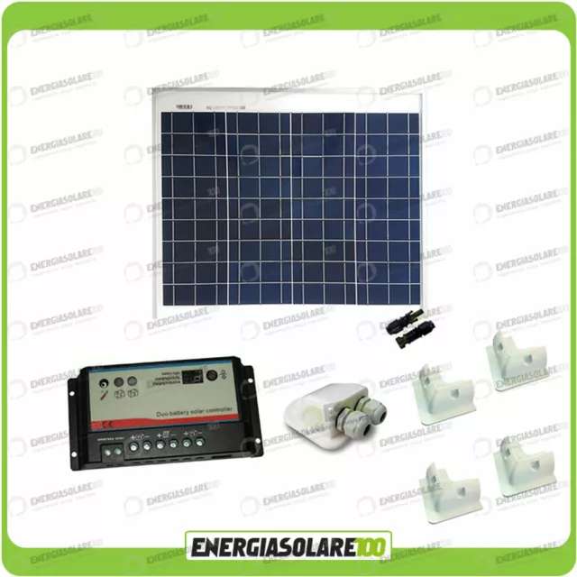 Kit photovoltaique campingcar panneau solaire 50W régulateur de charge accessoir