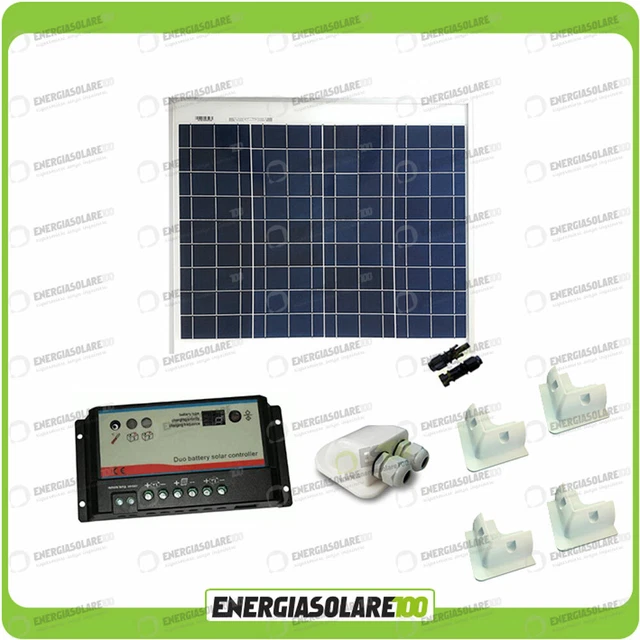 Kit photovoltaique campingcar panneau solaire 50W régulateur de charge accessoir