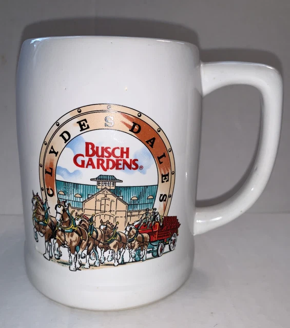 Stoneware Beer Stein Mug Busch Gardens Clydesdales