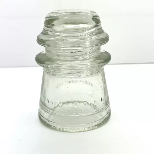 Vintage HEMINGRAY No 16 - Clear Glass Insulator 1-48  Made In USA 2