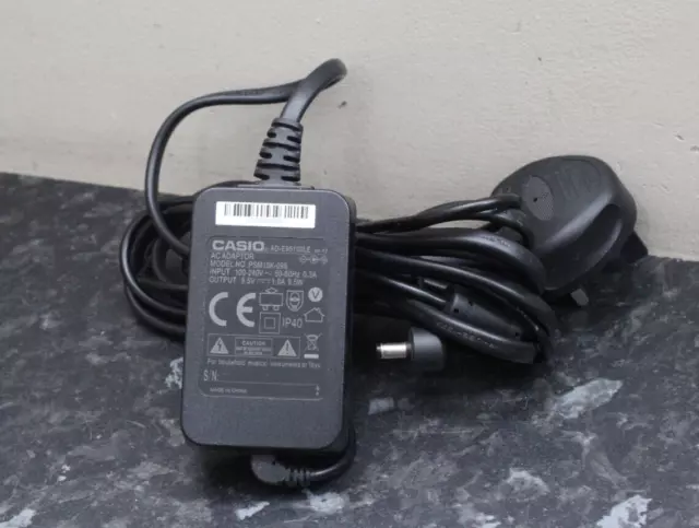 Genuine Casio 9.5V AD-E95100LE Keyboard Power Supply AC Adapter Mains Working