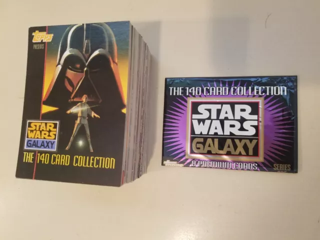 Star Wars Galaxy Series 1 Complete 140 Card Base Set Topps 1993 + Wrapper Vader