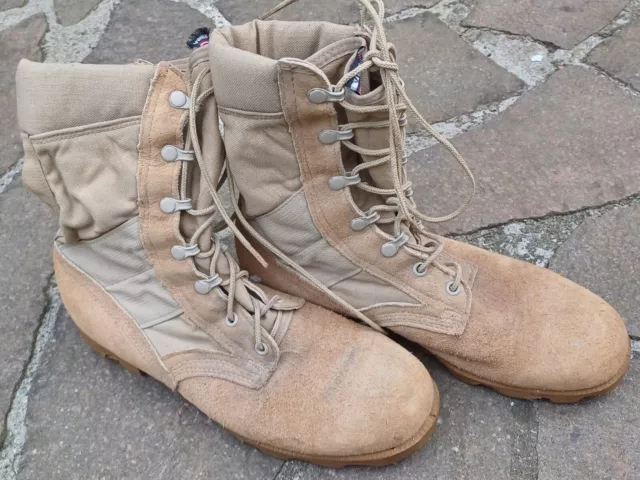 US Army Militär  Kampfstiefel Desert Beige Boots Stiefel USA 9R Gr 41,5