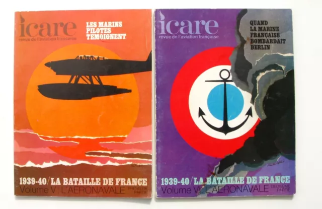 Icare n°60-n°61 - La Bataille de France - L'Aéronavale - lot 2 volumes - 1972