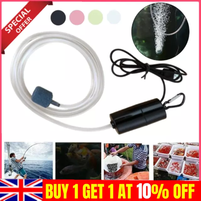 USB Mini Oxygen Air Pump Aquarium Mute Energy Saving for Fish Tank Air Stone