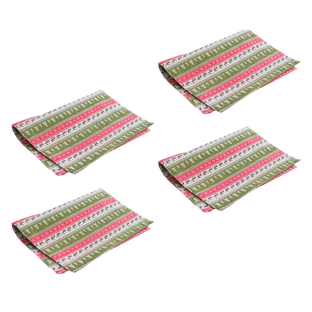 4 Pcs Schneemann Tischsets Urlaub Tischsets Weihnachts-Tischsets Rechteck