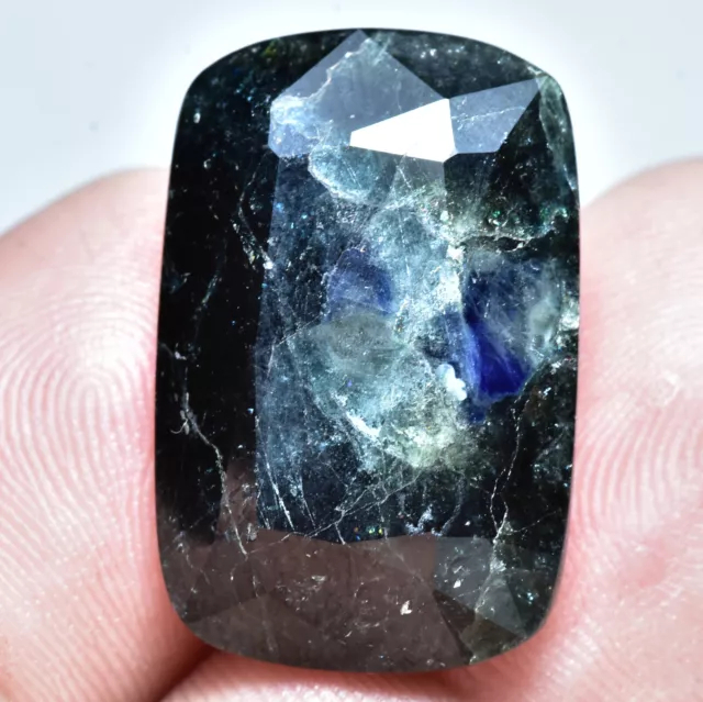 Natural Faceted Dravite Tourmaline Combined With Sapphire 27 Carat