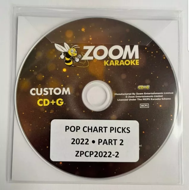 Zoom Karaoke CD+G Disc - Pop Chart Picks 2022 (Part 2) - 15 Big Pop Hits!