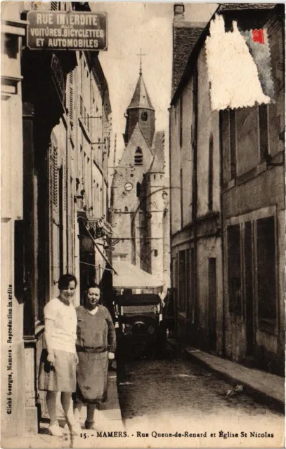 CPA MAMERS - Rue Queue-de-Renard et Église St Nicolas (112352)