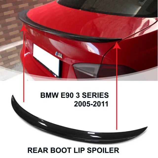 For BMW E90 3 Series Saloon 2005-11 Rear Boot Trunk Spoiler Lip Wing Gloss Black