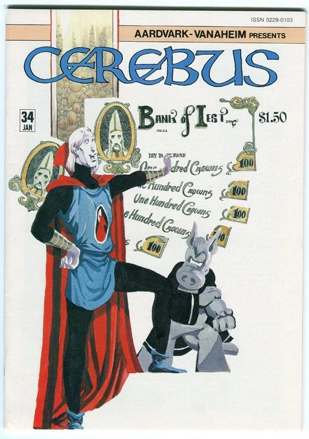 Cerebus #34, VF/NM 9.0, 1st Print, 1982, See Scan, Aardvark-Vanaheim