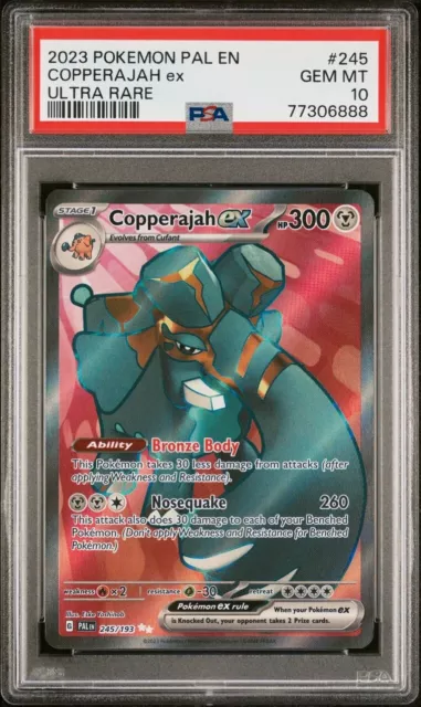 Copperajah ex - 245/193 Paldea Evolved FULL ART Pokemon - PSA 10 Gem Mint