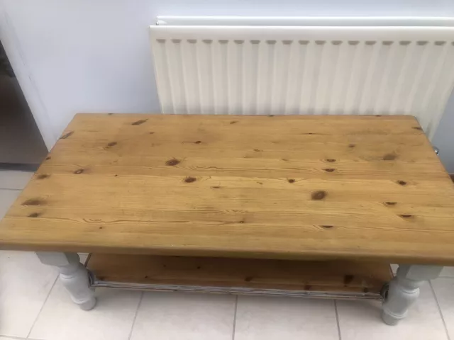 Solid Wood Large Coffee Table Chunky