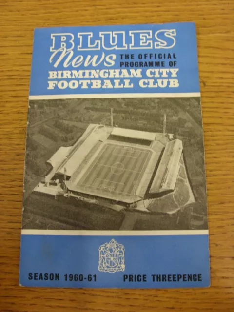 19/10/1960 Birmingham City v Ujpesti Dozsa [Inter Cities Fairs Cup] (Folded, Cre