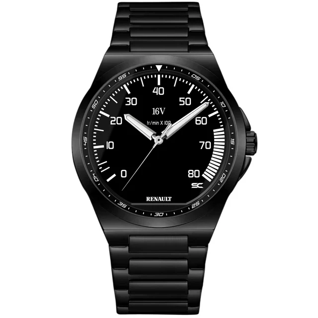 Montre Collector Renault 100 Ans - Quartz, Boîtier Acier, Bracelet Silicone Noir - Occasion
