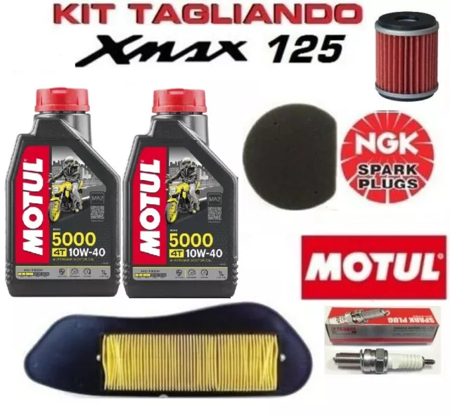 Kit Tagliando X-Max 125 Olio Filtri Candela 2006 2007 2008 2009 2010 2011 Xmax