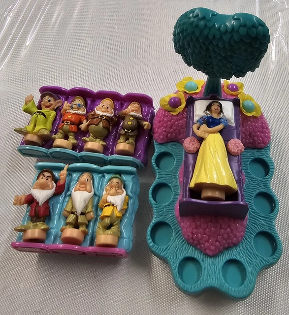 DISNEY SMALL SNOW White And The Seven Dwarves Playset With Beds For ...