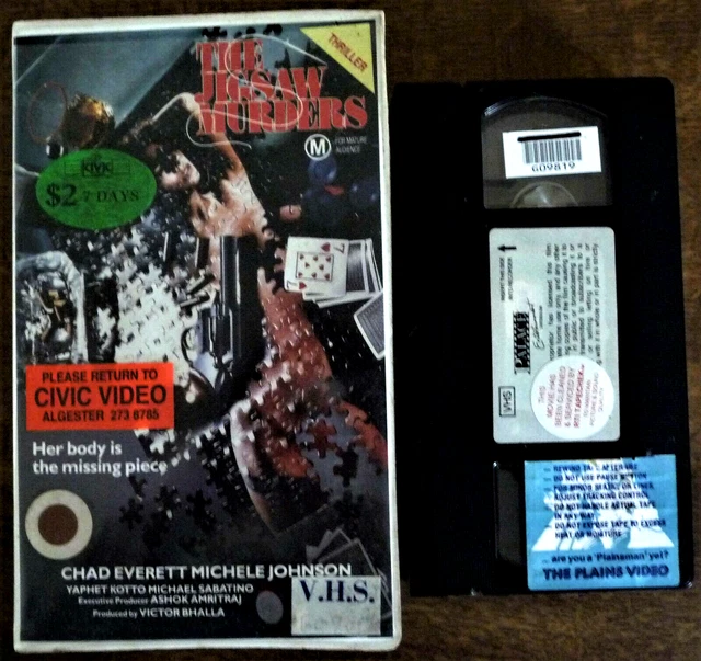THE JIGSAW MURDERS Rare Horror VHS Video Tape Palace Entertainment £18.