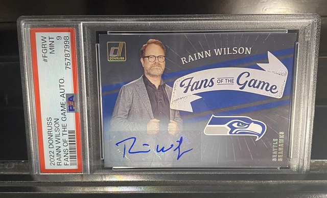 Rainn Wilson 2022 Donruss Fans Of The Game Autograph Seahawks PSA 9 POP 2 🔥🔥