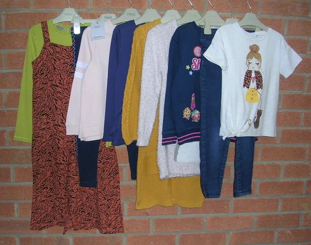 Abiti jeans NEXT GAP M&S TU ecc. Pacchetto Dungarees Ragazze Alcuni NUOVI Età 5-6 116 cm