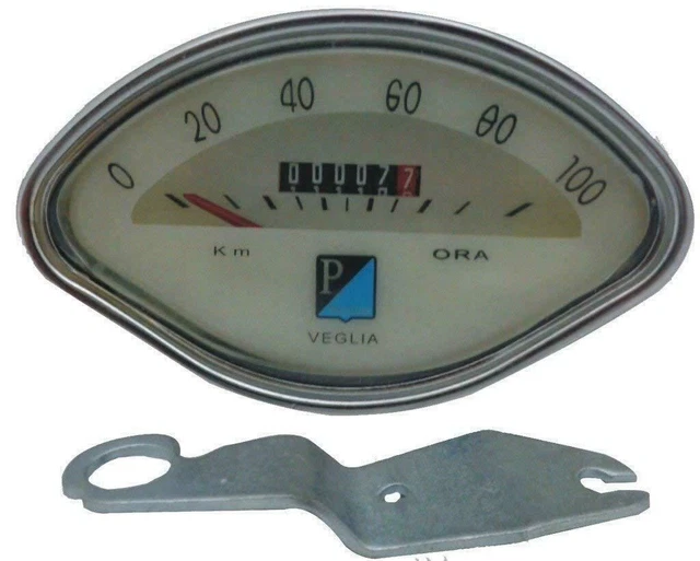 Compteur De Vitesse Vespa Primavera/Rally Noir 0-120 Km/h - Neuf, Marque ABM
